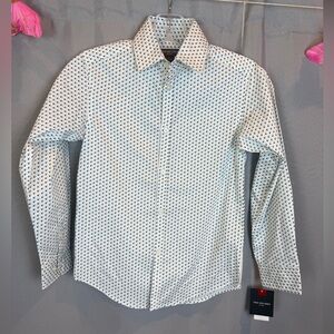 Van Heusen Long Sleeve Button Down Shirt- Size 8